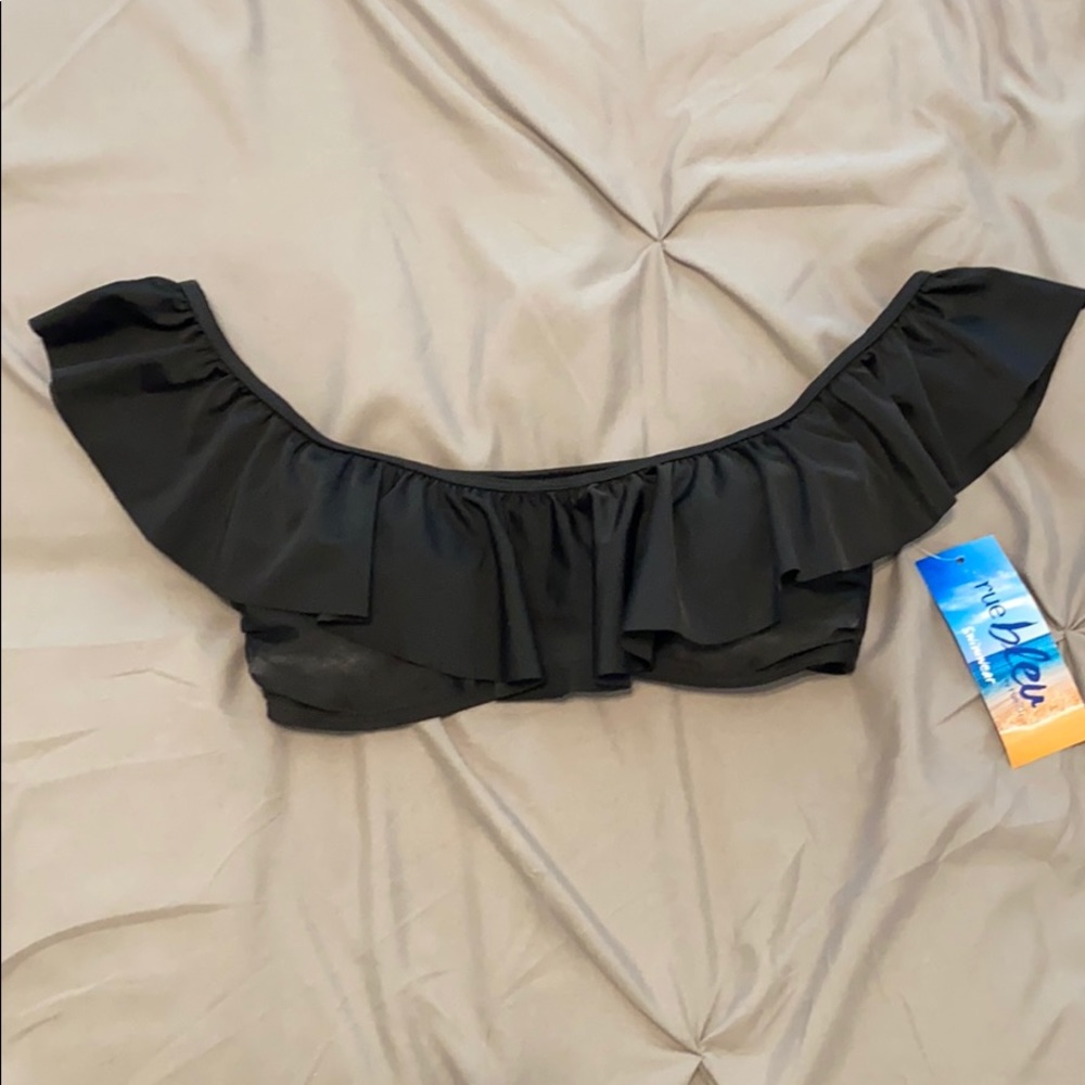 Off The Shoulder Ruffle Swim Top